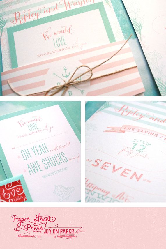 Beach Wedding Theme Invitations to Love 8