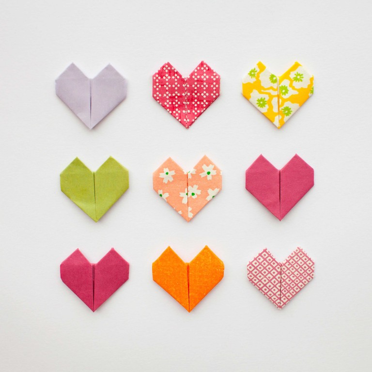 DIY Origami Hearts for Valentines Day - Paperlust