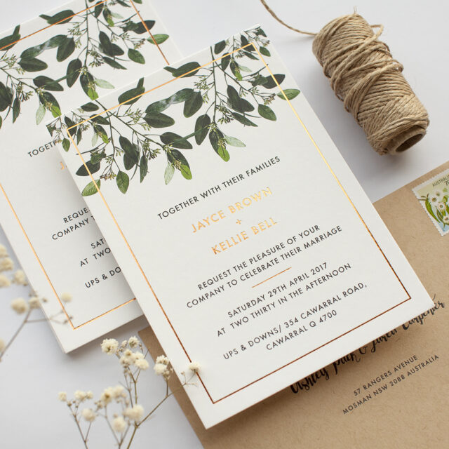 paperlust garden estate wedding invitations