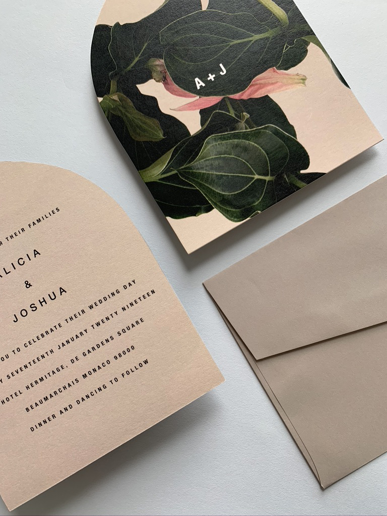pantone colour of the year 2025 medinilla wedding invitations