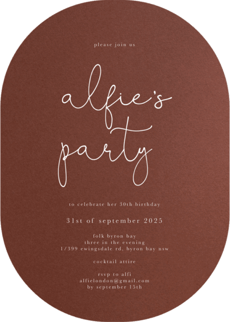 Minimalist Birthday Invitations