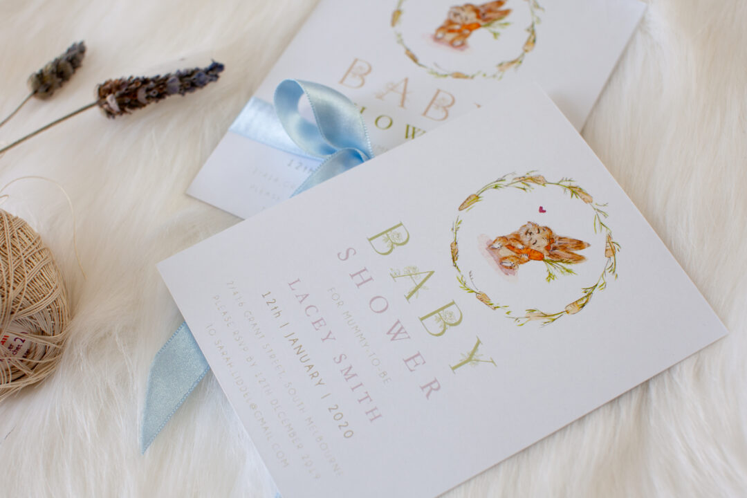 Baby shower invitation card by Paperlust