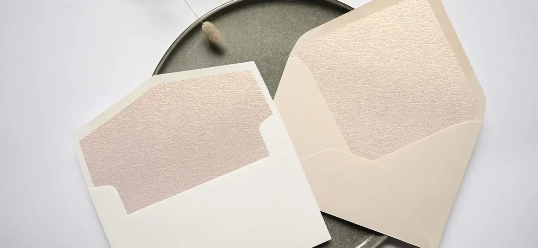 Nude blush envelope liner, soft textured finish