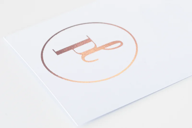 Rose gold foil color swatch