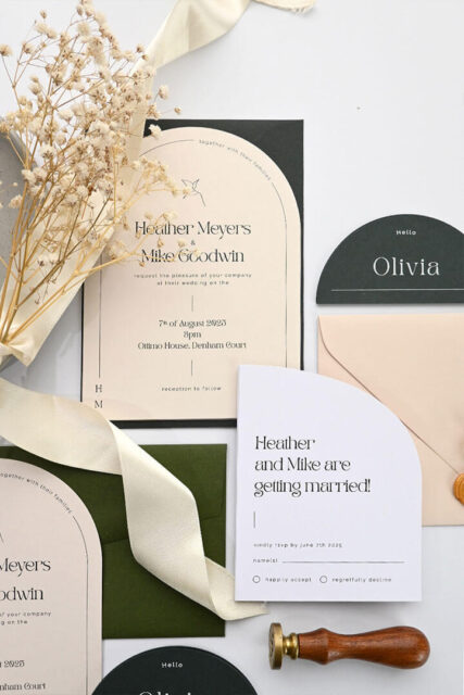 Meet You at the Arch wedding invitation suite — Paperlust