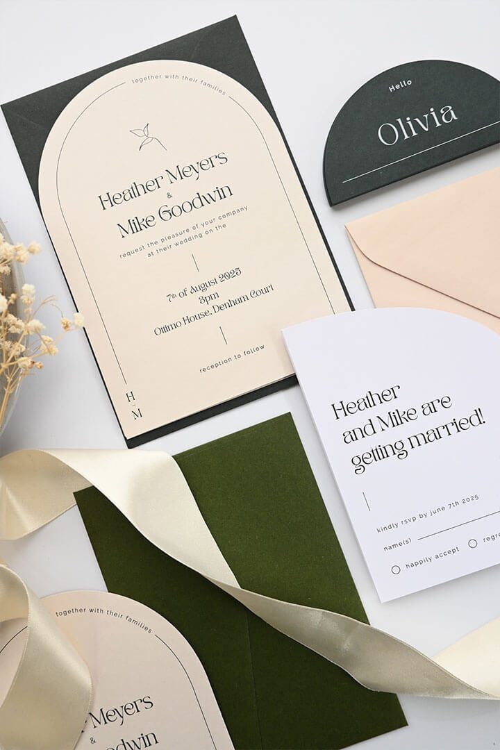 Meet You at the Arch wedding invitation suite: Paperlust