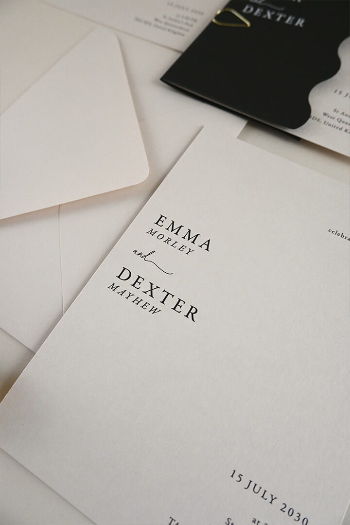 One Day wedding invitation suite: Paperlust