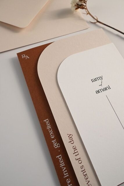 Koffee wedding invitation suite, Paperlust