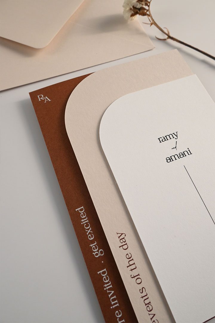 Koffee wedding invitation suite, Paperlust