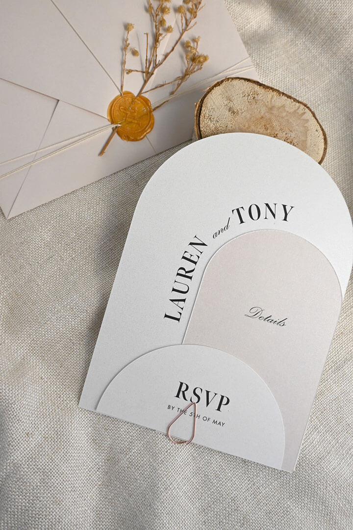 Sofia wedding invitation suite: Paperlust