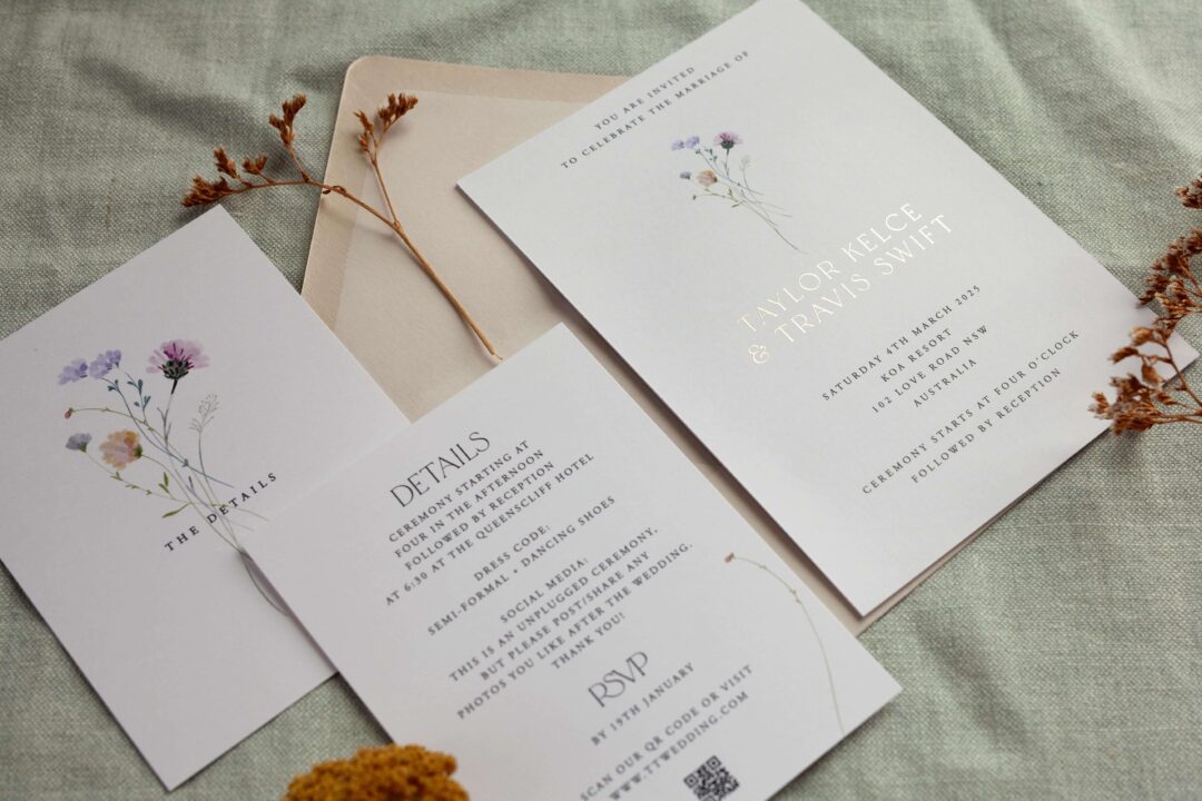 Wildest Dreams wedding invitation suite: Paperlust