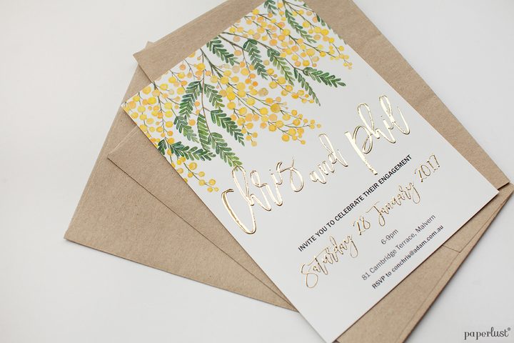 Engagement party invitation, Paperlust