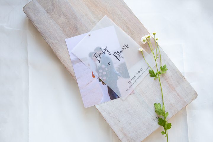 Wedding thank you card, Paperlust