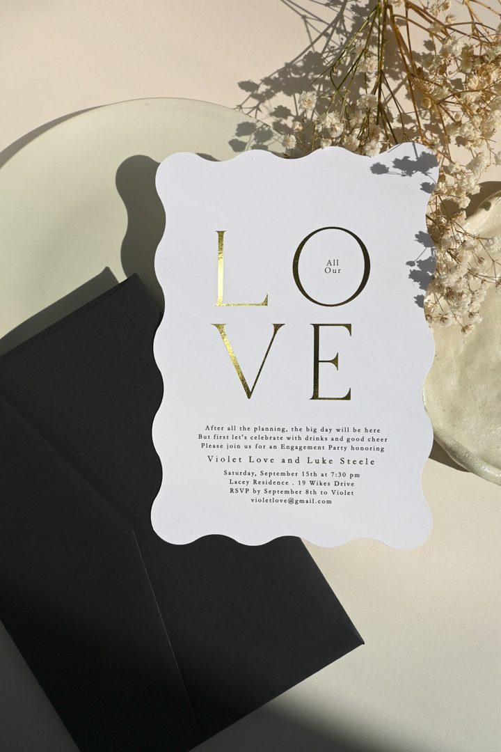 Engagement party invitation, Paperlust