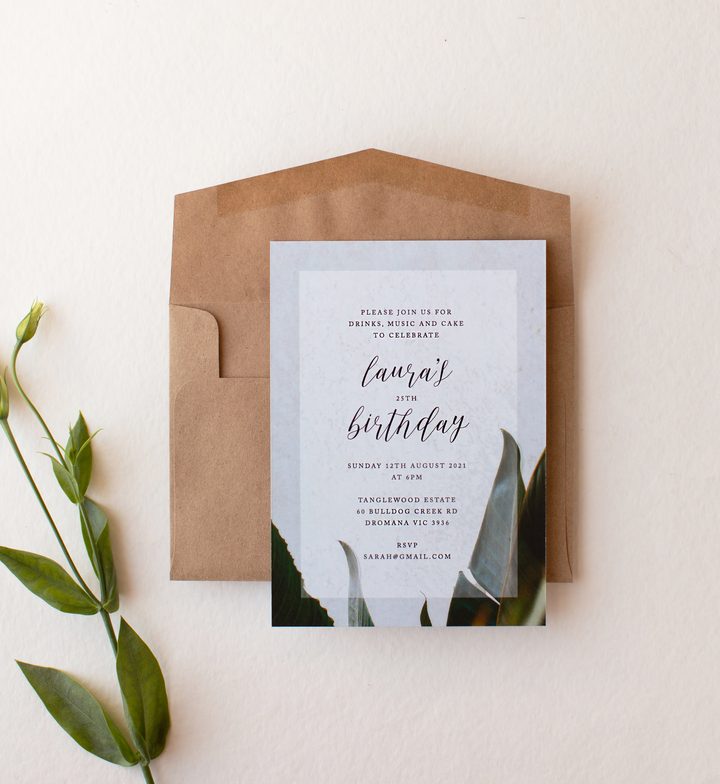 Birthday party invitation, Paperlust