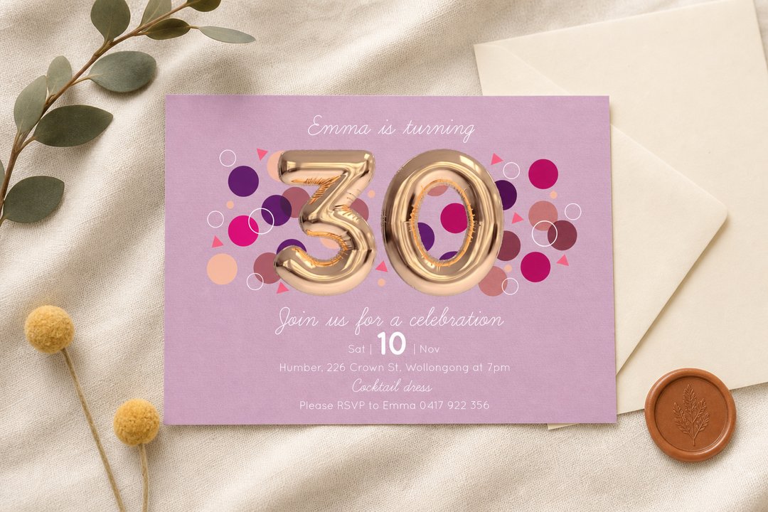 Suddenly 30 30th birthday invitation by Paperlust