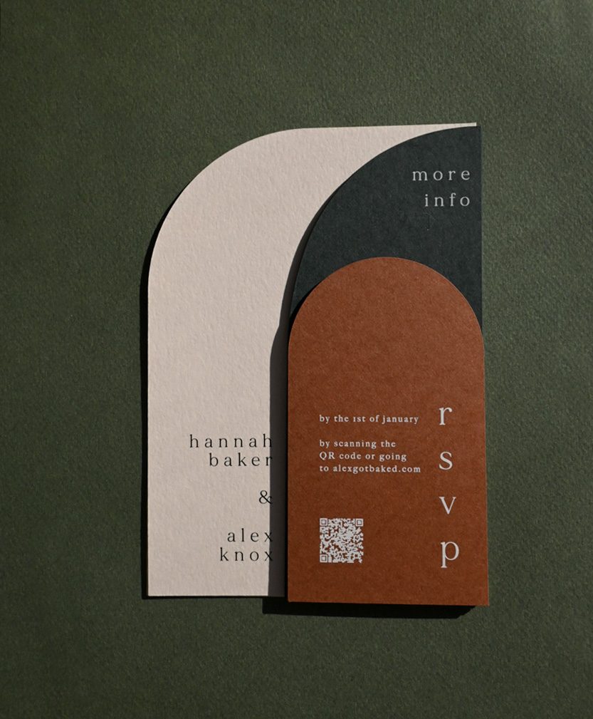 Paperlust invitation, Beautifully styled arch-shaped wedding stationery suite with a modern color palette of cream