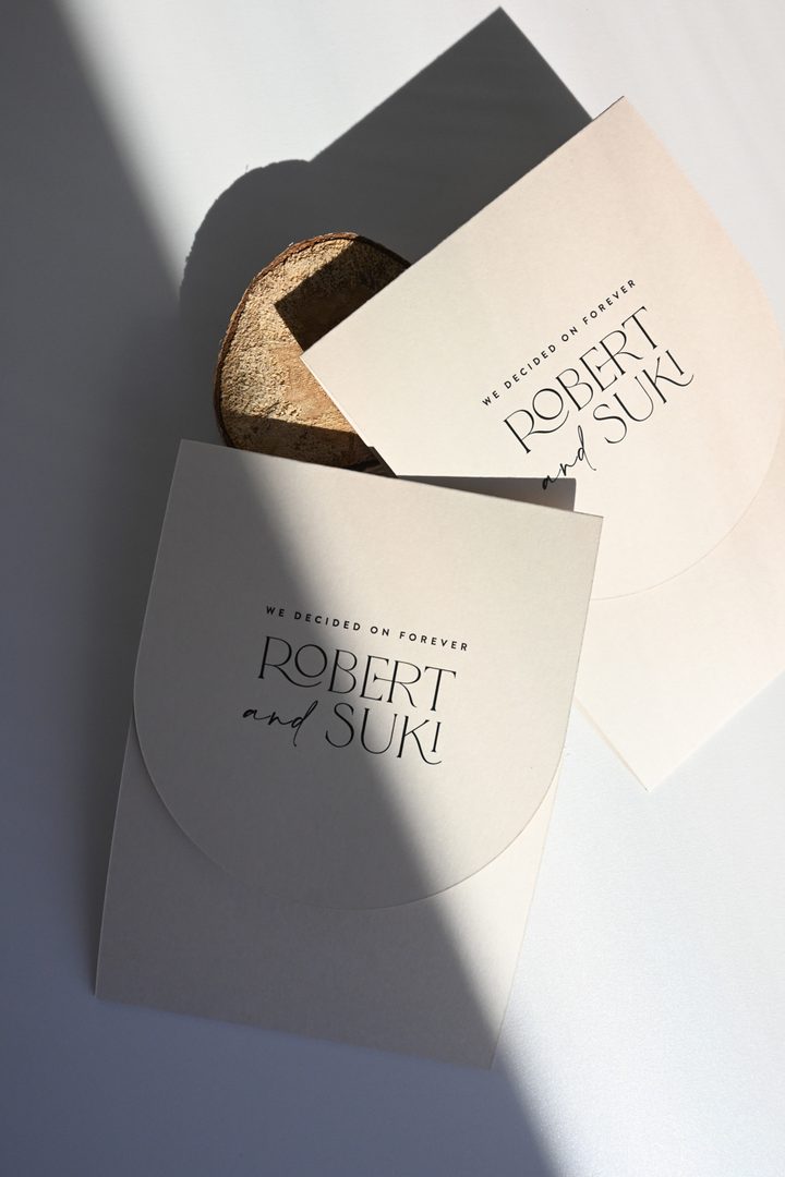 Paperlust invitation, Beautifully styled wedding invitation cards for Robert and Suki with elegant typography