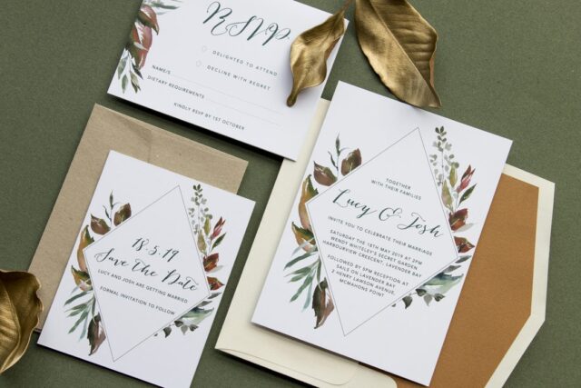 Paperlust invitation, Beautifully styled wedding suite flatlay featuring invitation