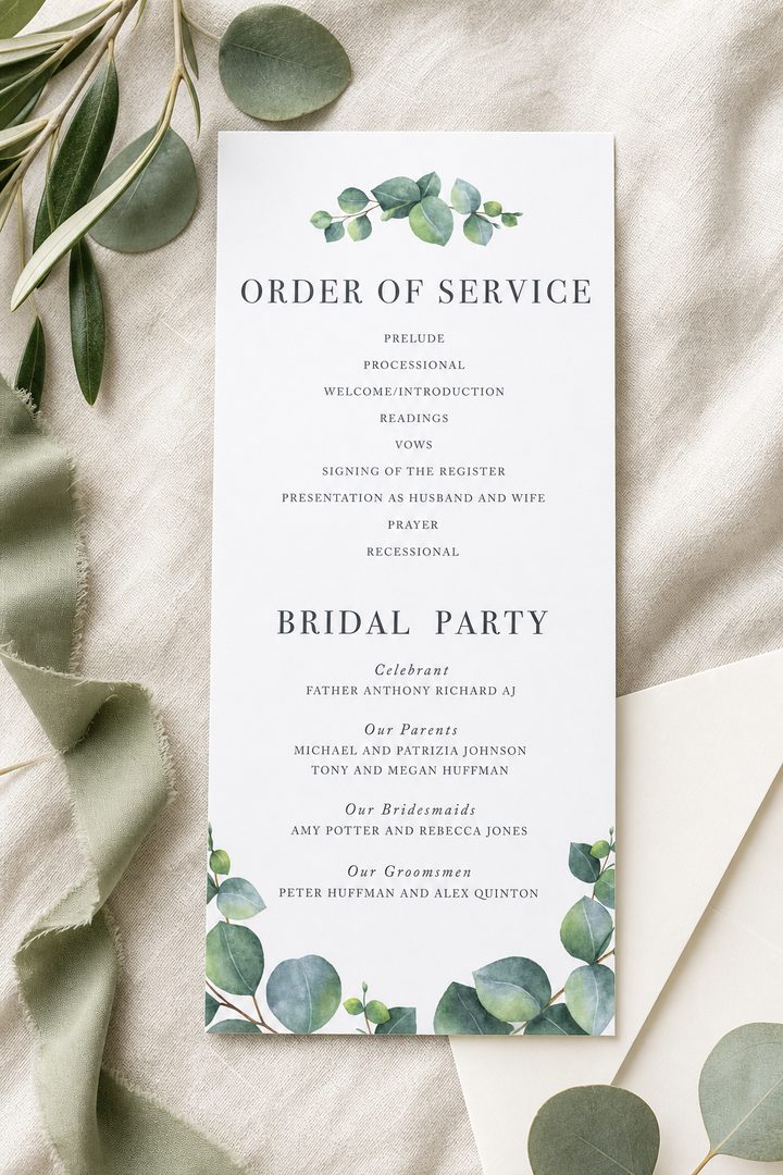 Wedding Program Examples: Complete Templates for Every Ceremony Style ...